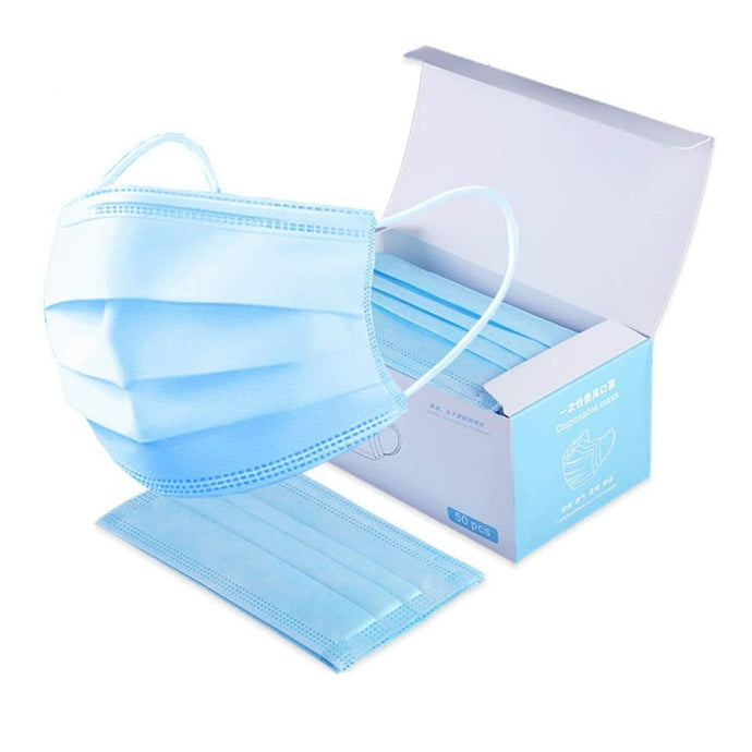 4 layer blue face covers 50 pieces per box